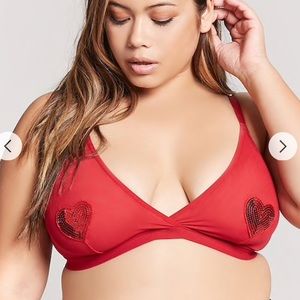Heart bralette mesh